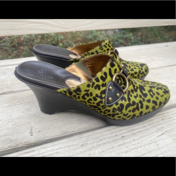 🐆 The Cheetah Cole Hasn Mules. Size 8 1/2 B - Picture 2 of 8